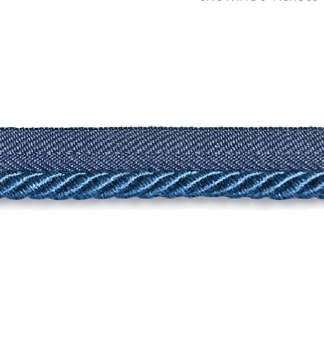 Scalamandre Boulevard Cord Federal Blue Trim SC 0019C314