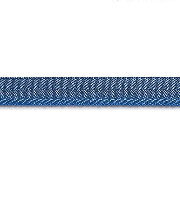 Scalamandre Avenue Cord Federal Blue Trim Sample SC 0019C315