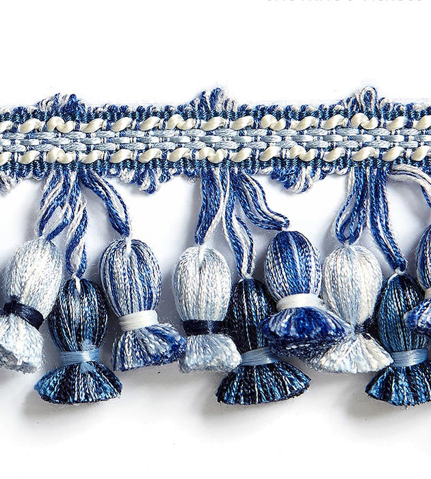 Scalamandre Newport Tassel Fringe Porcelain Trim Sample SC 0020FT1103M