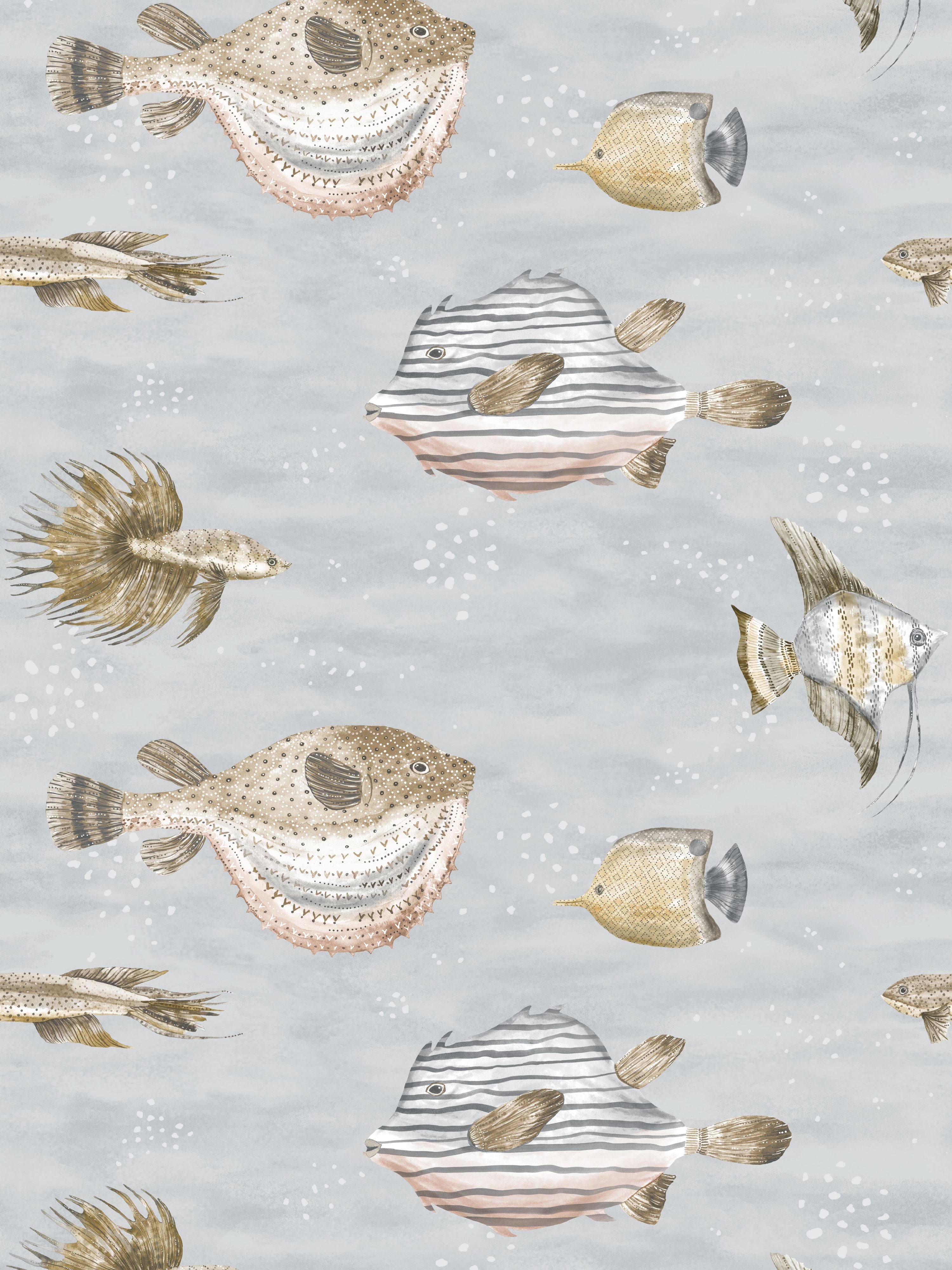 Scalamandre Oceanna Cool River Wallpaper SC 0208CEAN