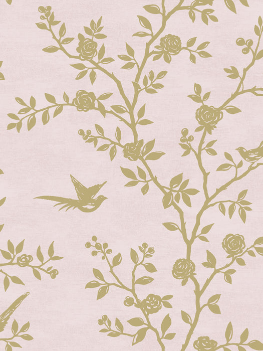 Scalamandre Silhouette Old Rose Wallpaper SC 1201SILH