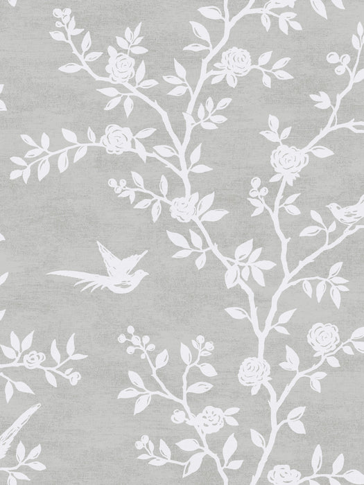 Scalamandre Silhouette Pearl Grey Wallpaper SC 1208SILH