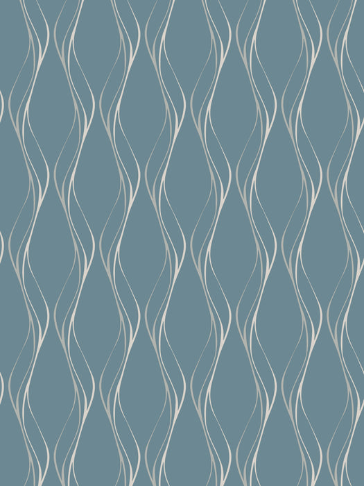 Scalamandre Muse Deep Aqua Wallpaper Sample SC 1404MUSE