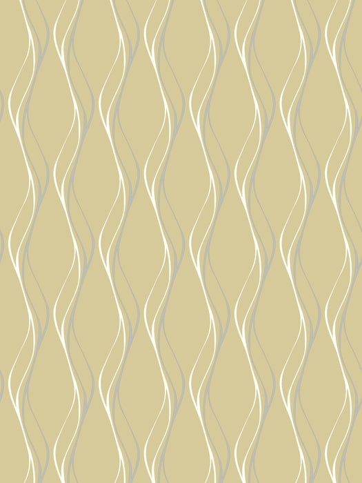 Scalamandre Muse Metallics On Cream Wallpaper Sample SC 1406MUSE