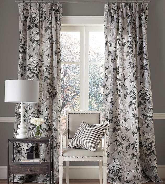 Scalamandre Ascot Linen Print French Grey Fabric SC 000316602