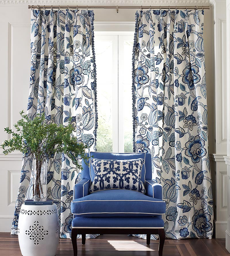 Scalamandre Falk Manor House Lapis Fabric SC 001726690M