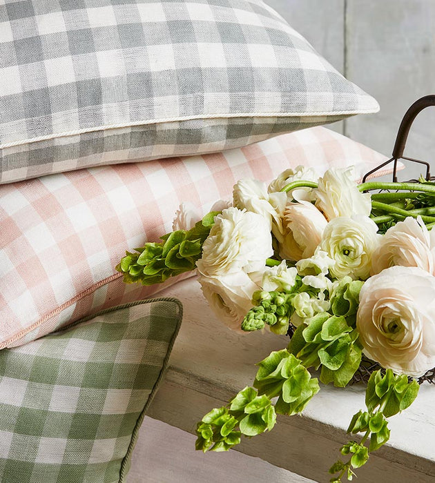 Scalamandre Swedish Linen Check Blush Fabric SC 000127166