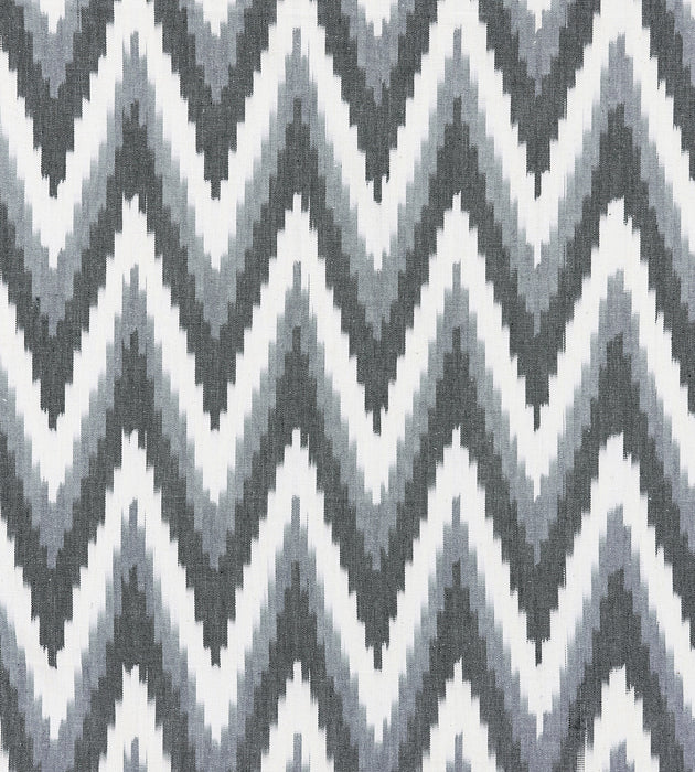 Scalamandre Adras Ikat Weave Carbon Fabric Sample SC 000527185