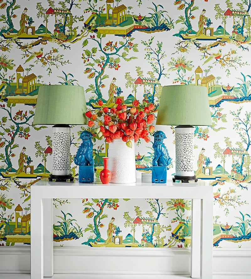 Scalamandre Ch'In Ling Porcelain Wallpaper SC 0012WP81212