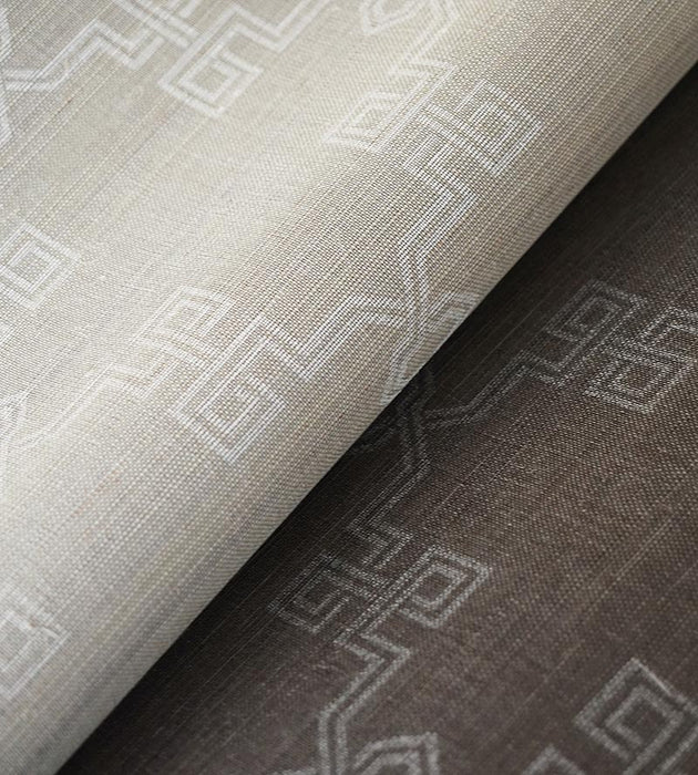 Scalamandre Suzhou Lattice Raffia Weave Straw Wallpaper SC 0001WP88374