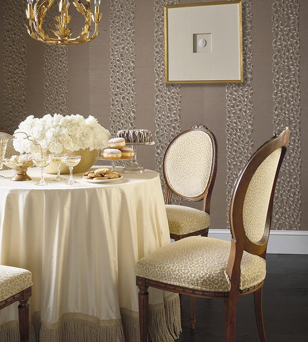 Scalamandre Catwalk Embellished Grasscloth Desert Wallpaper Sample SC 0003WP88446