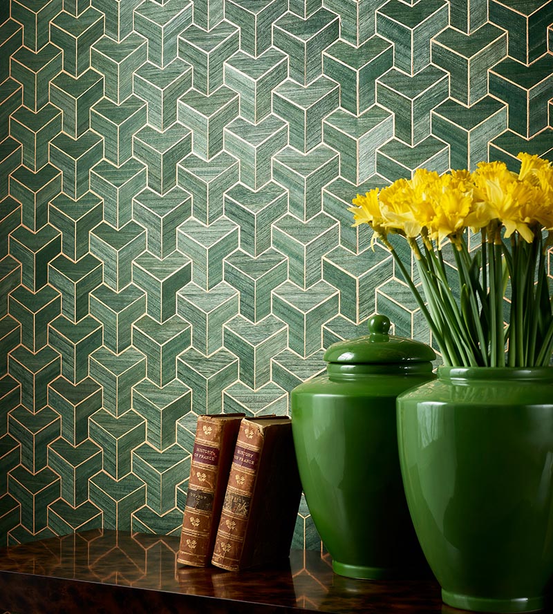 Scalamandre Forte - Wood Steel Wallpaper Sample SC 0005WP88472