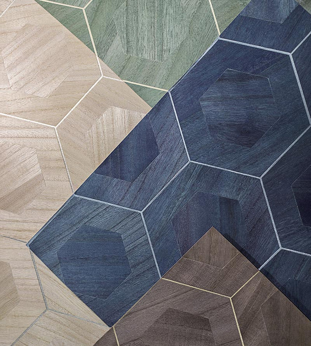 Scalamandre Hexad Indigo Wallpaper Sample SC 0004WP88476