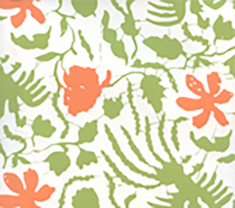 China Seas Seya Leaf Green Orange Wallpaper 6650W-05WP