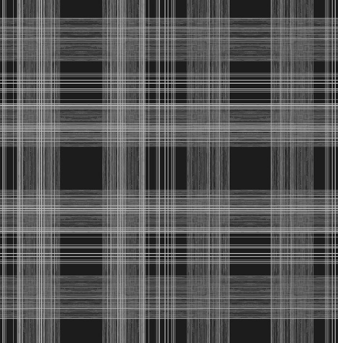 Seabrook Designs Rad Plaid Onyx Wallpaper Sample SG10010