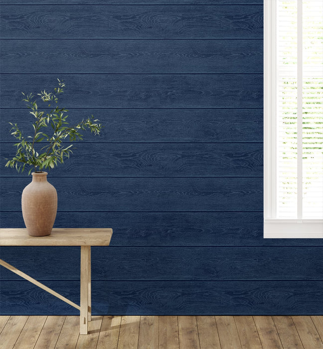 Seabrook Designs Stacks Denim Blue Wallpaper Sample SG10102