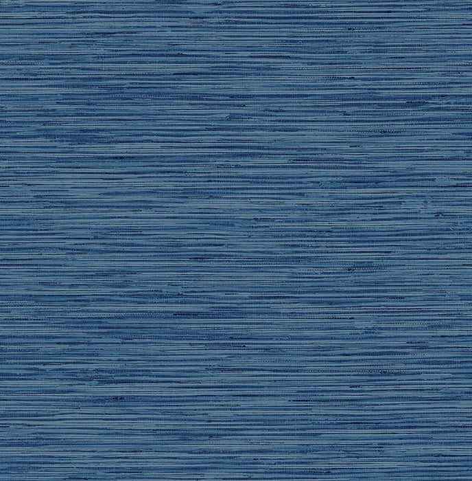 Seabrook Designs Grasscloth Marine Blue Wallpaper Sample SG10202