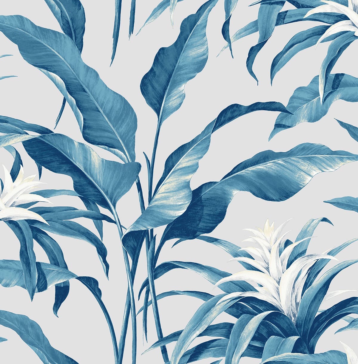 Seabrook Designs Palma Blue Lagoon & Grey Wallpaper SG10302