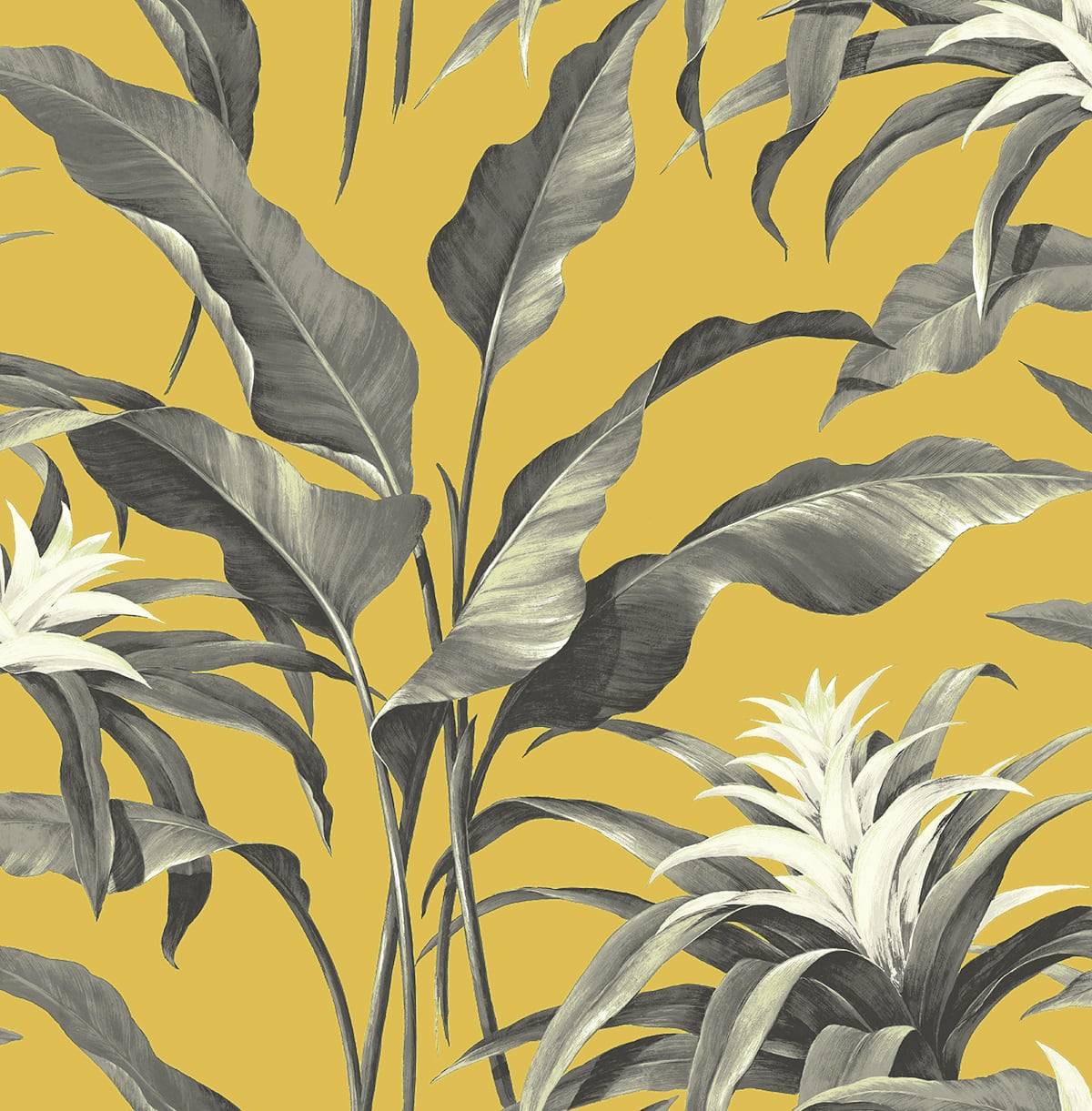 Seabrook Designs Palma Golden & Moonstone Grey Wallpaper SG10305