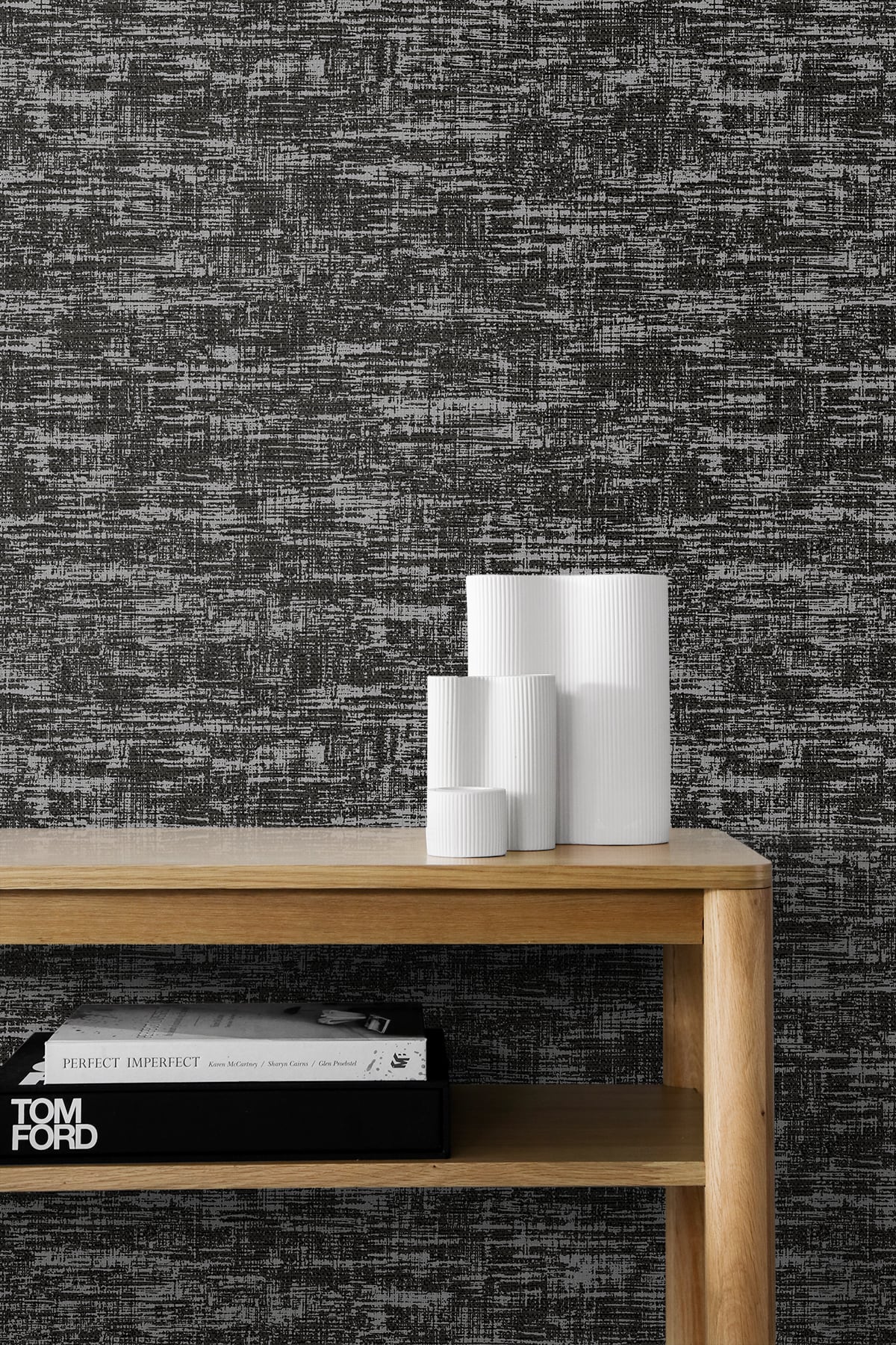 Seabrook Designs Interference Ash Grey Wallpaper SG10500