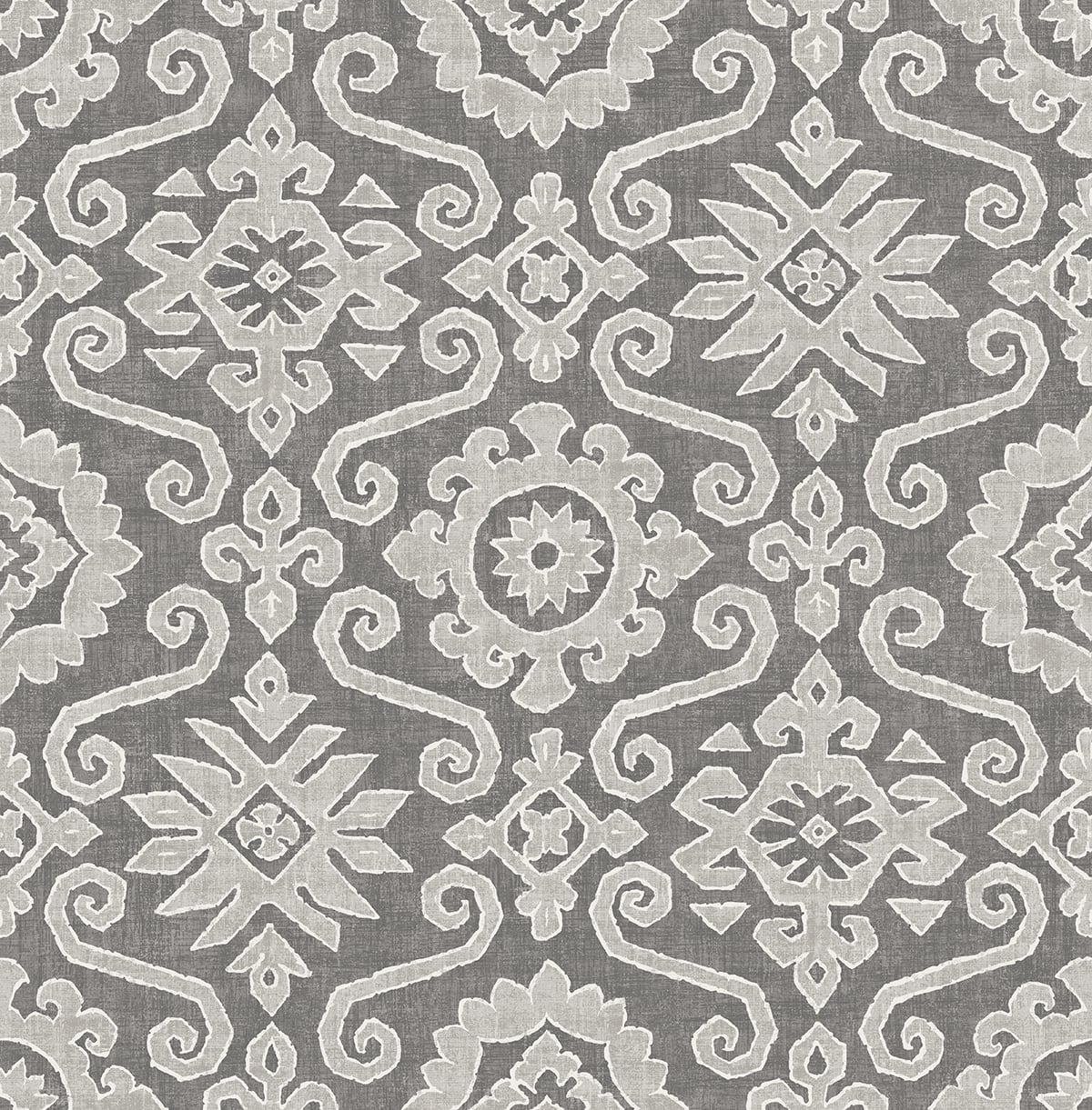 Seabrook Designs Augustine Pewter & Stone Wallpaper SG10806