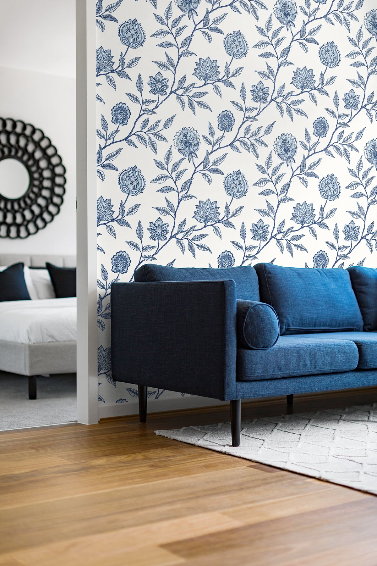 Seabrook Designs Jaclyn Blue Lagoon Wallpaper SG11002