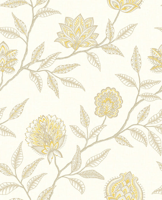 Seabrook Designs Jaclyn Blonde & Sandstone Wallpaper Sample SG11005