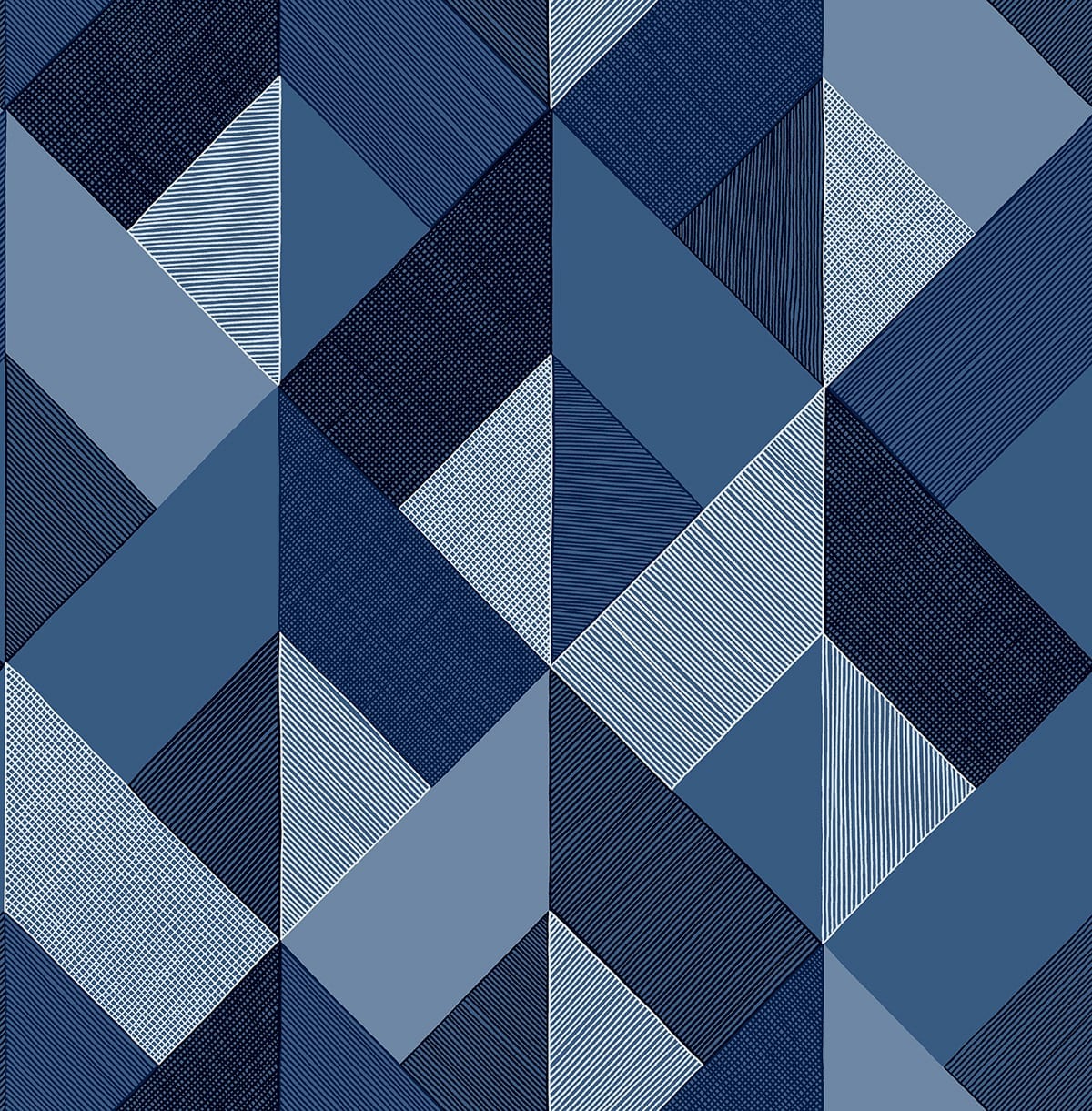 Seabrook Designs Marquetry Blue Lagoon Wallpaper SG11102