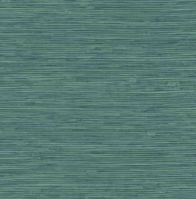 Seabrook Designs Saybrook Faux Rushcloth Paradise Teal Wallpaper Sample SG11404