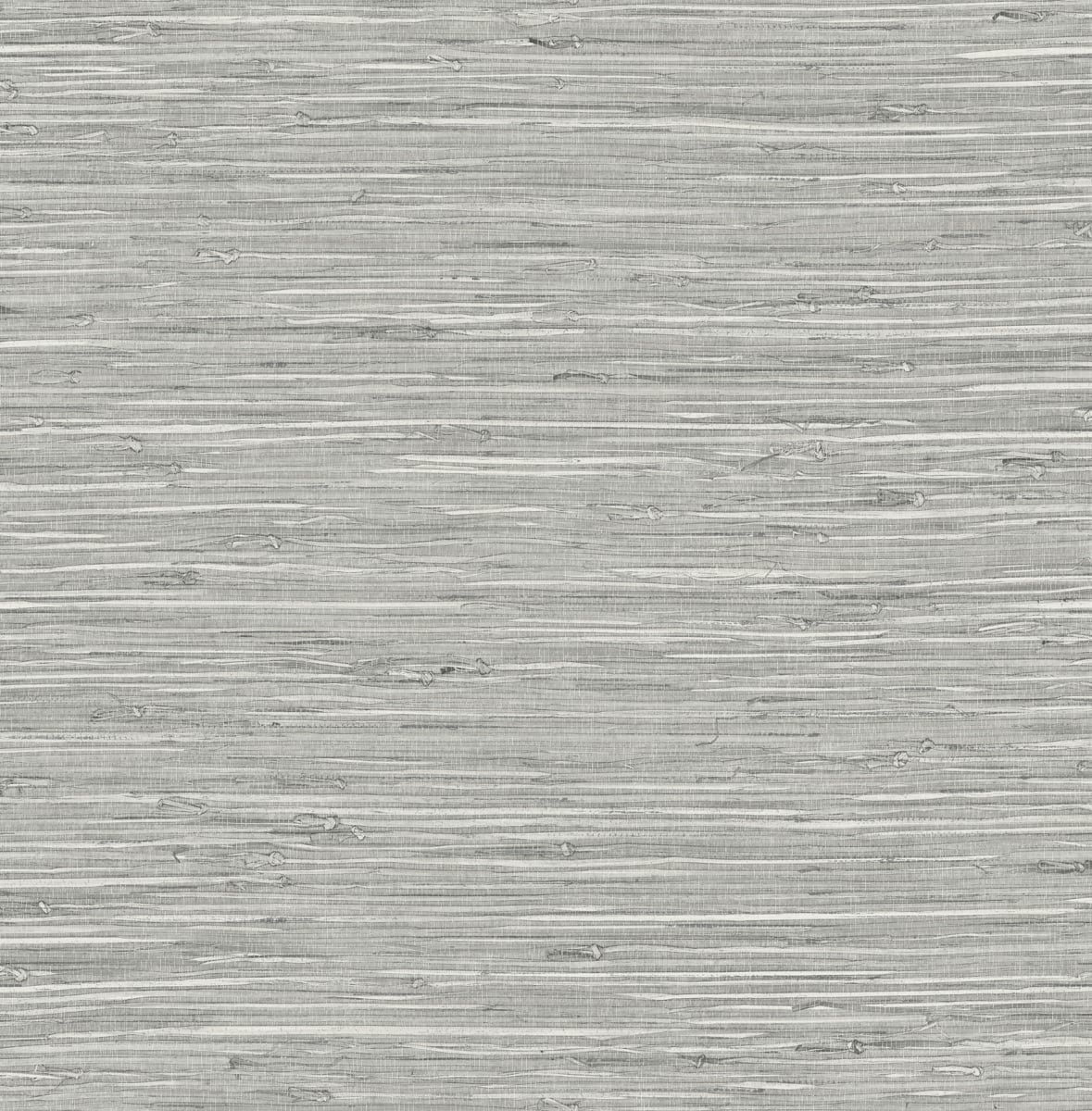 Seabrook Designs Saybrook Faux Rushcloth Cove Grey & Metallic Silver Wallpaper SG11407