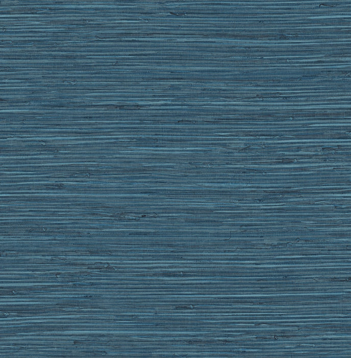 Seabrook Designs Saybrook Faux Rushcloth Nautica Blue Wallpaper Sample SG11412