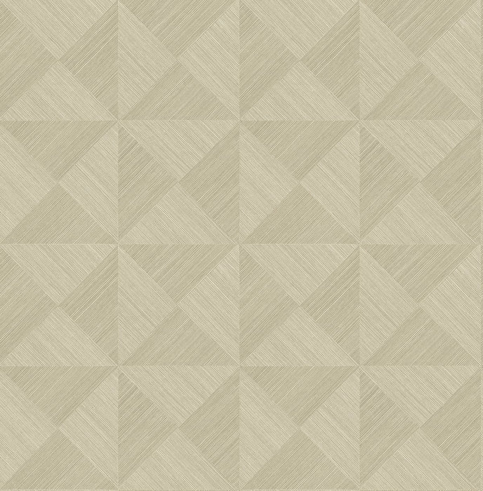 Seabrook Designs Geo Inlay Khaki Wallpaper Sample SG11703