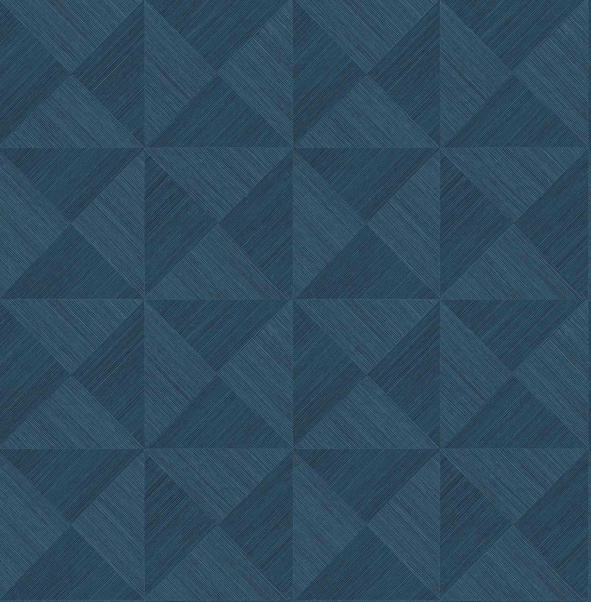 Seabrook Designs Geo Inlay Denim Blue Wallpaper SG11712