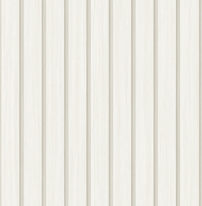 Seabrook Designs Faux Wooden Slats Dove Wallpaper Sample SG12100