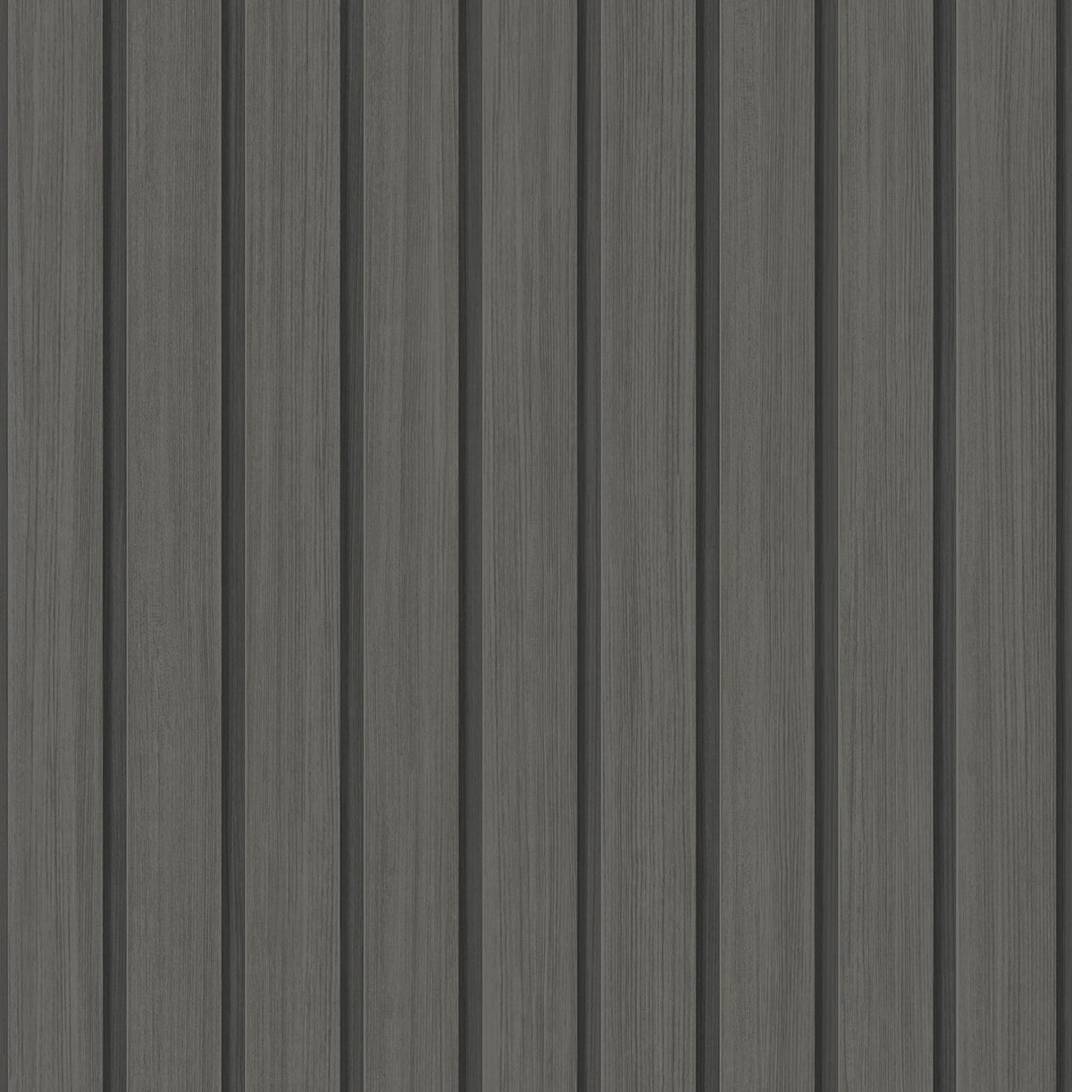 Seabrook Designs Faux Wooden Slats Charcoal Wallpaper SG12106