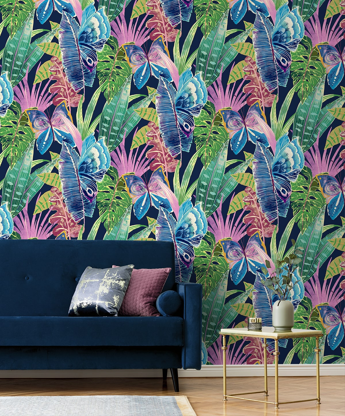 Seabrook Designs Mariposa Azurite Wallpaper SG12202