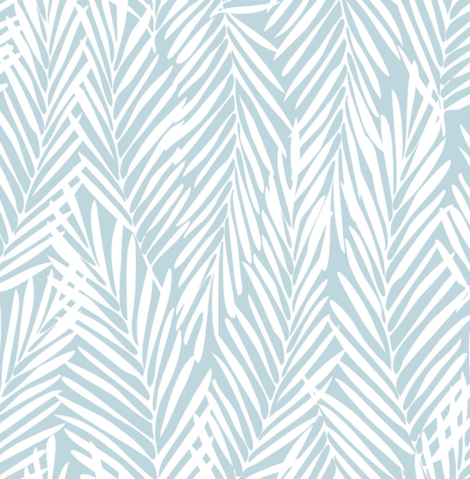 Seabrook Designs Mod Palm Blue Skies Wallpaper Sample SG12312