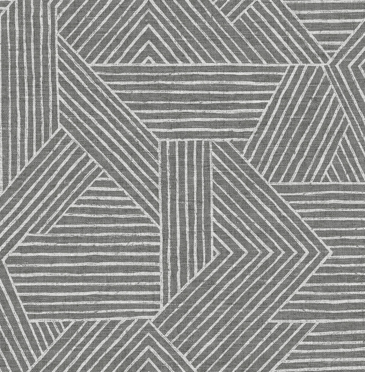 Seabrook Designs Etched Geometric Pewter Wallpaper SG12406