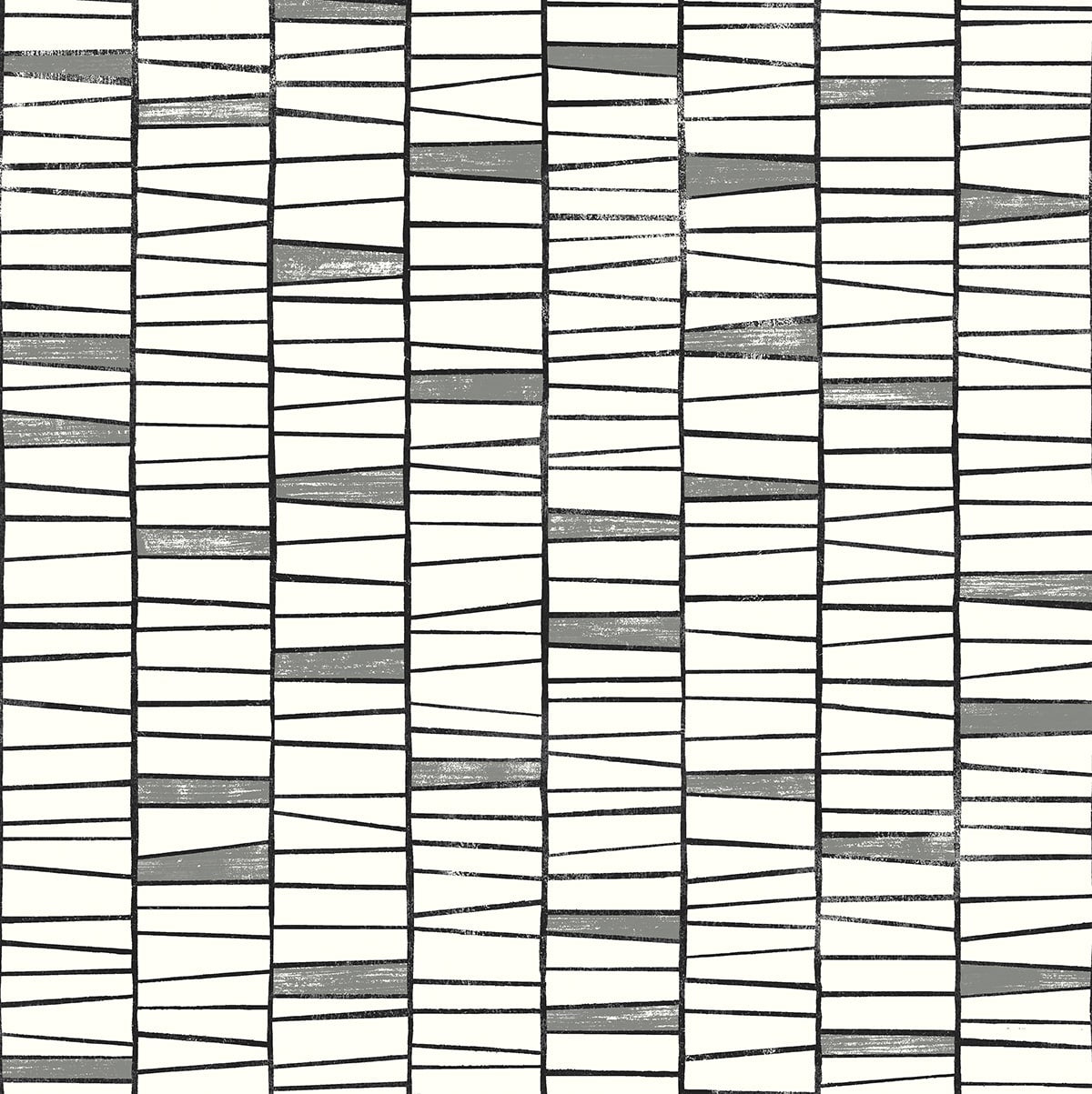 Seabrook Designs Organic Stripe Monochrome Wallpaper SG12500