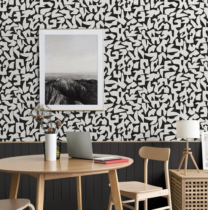 Seabrook Designs Graphic Geo Black Wallpaper SG12800