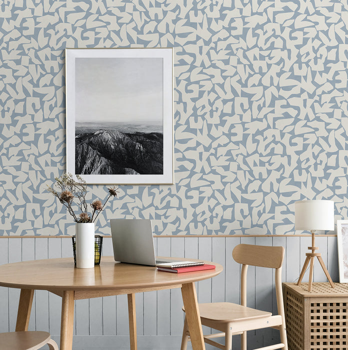 Seabrook Designs Graphic Geo Blue Wallpaper SG12802