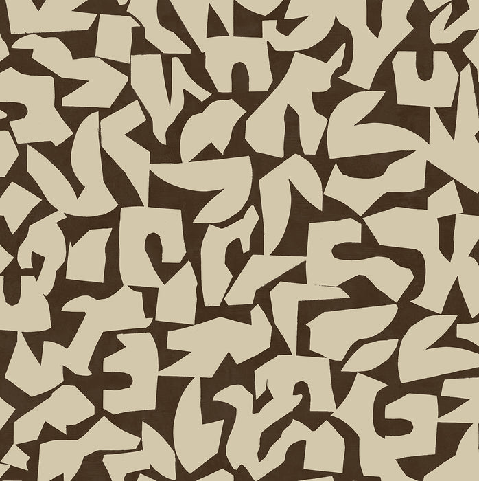 Seabrook Designs Graphic Geo Brown Wallpaper SG12806