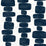 Seabrook Designs Stripe Block Blue Wallpaper Sample SG12902