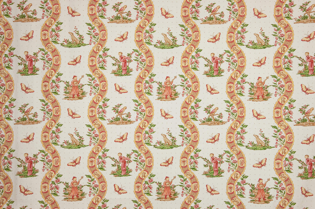 Braquenie Le Marquis De Pierre Jaune Corail Fabric Sample B1852003