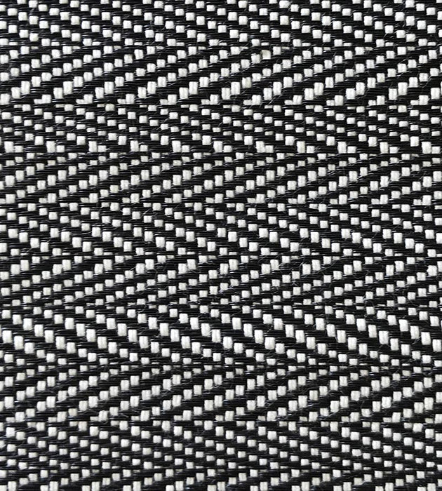 Old World Weavers Milzig Herringbone - Horsehair White / Black Fabric SK 0001MI65