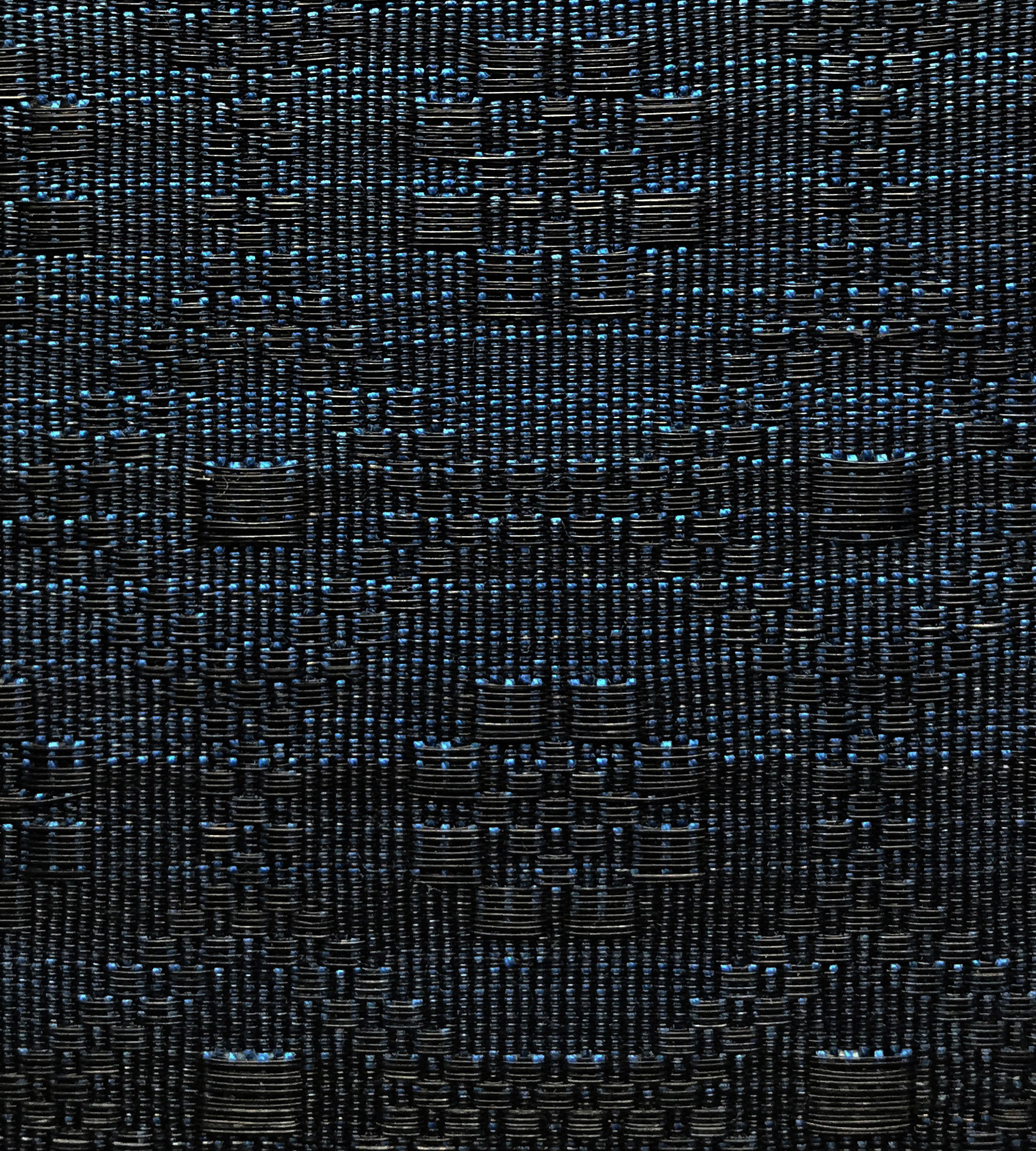 Old World Weavers Holstein Horsehair Blue / Black Fabric SK 0003H603