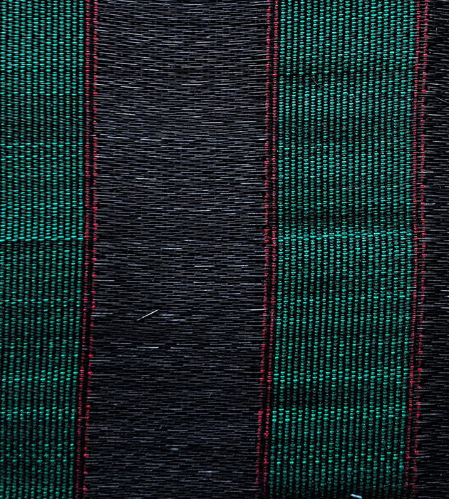 Old World Weavers Diluvial Horsehair Green / Black / Red Fabric Sample SK 0142D605