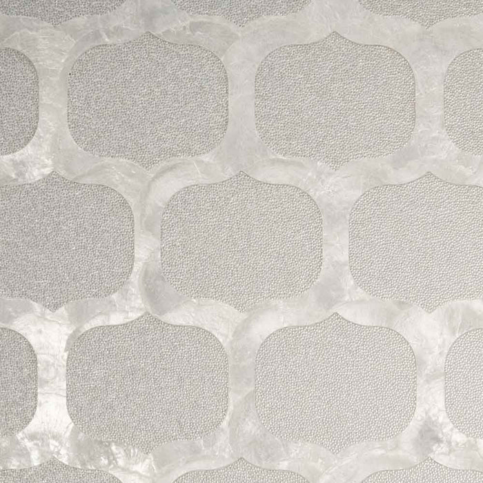 Maya Romanoff Starlit Lattice Natural Pearl/Bianca Wallpaper Sample MR-SL1-01-1519