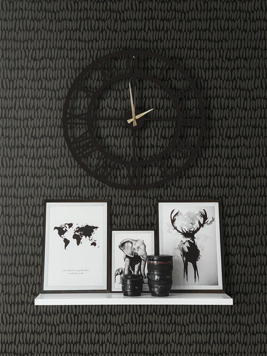 Seabrook Designs Brushwork  Graphite Wallpaper Sample SL80010