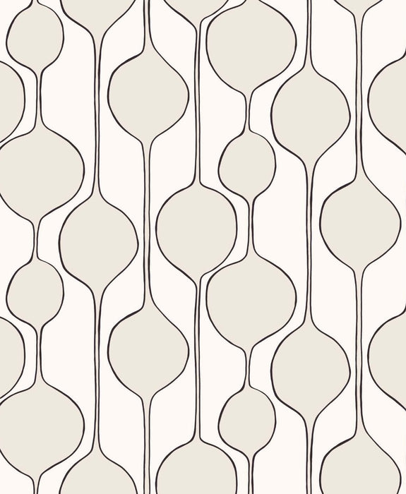 Seabrook Designs Minimalist Geometric  Marshmallow Wallpaper SL80100